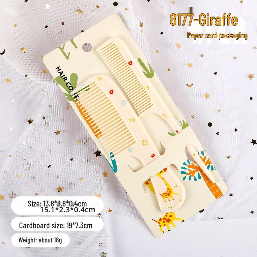 Kids' Cartoon Comb Set: Cute, Portable, Fine-toothed and Tail Comb for Hair Styling
