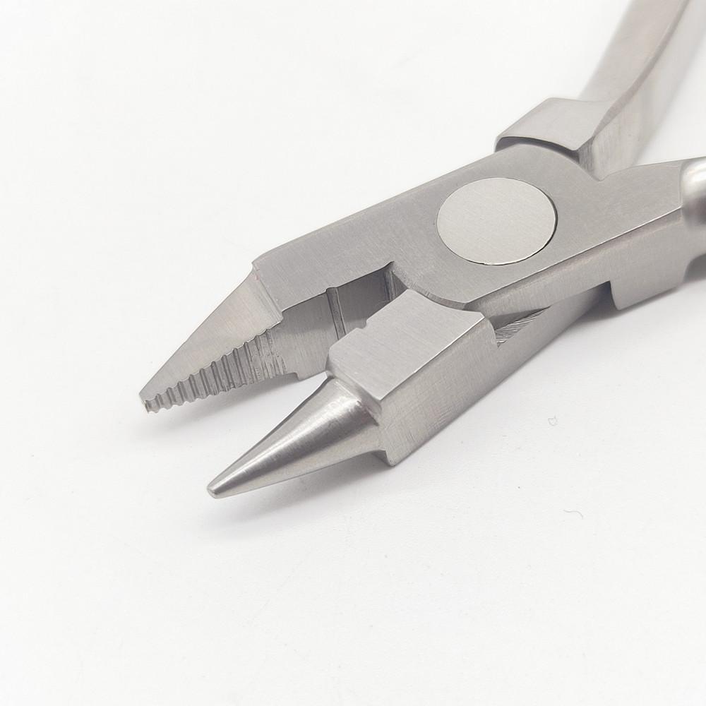Dental Ultility Bird Beak Plier Heavy and Serrated Jaw Instrument Wire Bending for Max 0.9mm Wire Dental Laboratory Instrument Dentist Tools