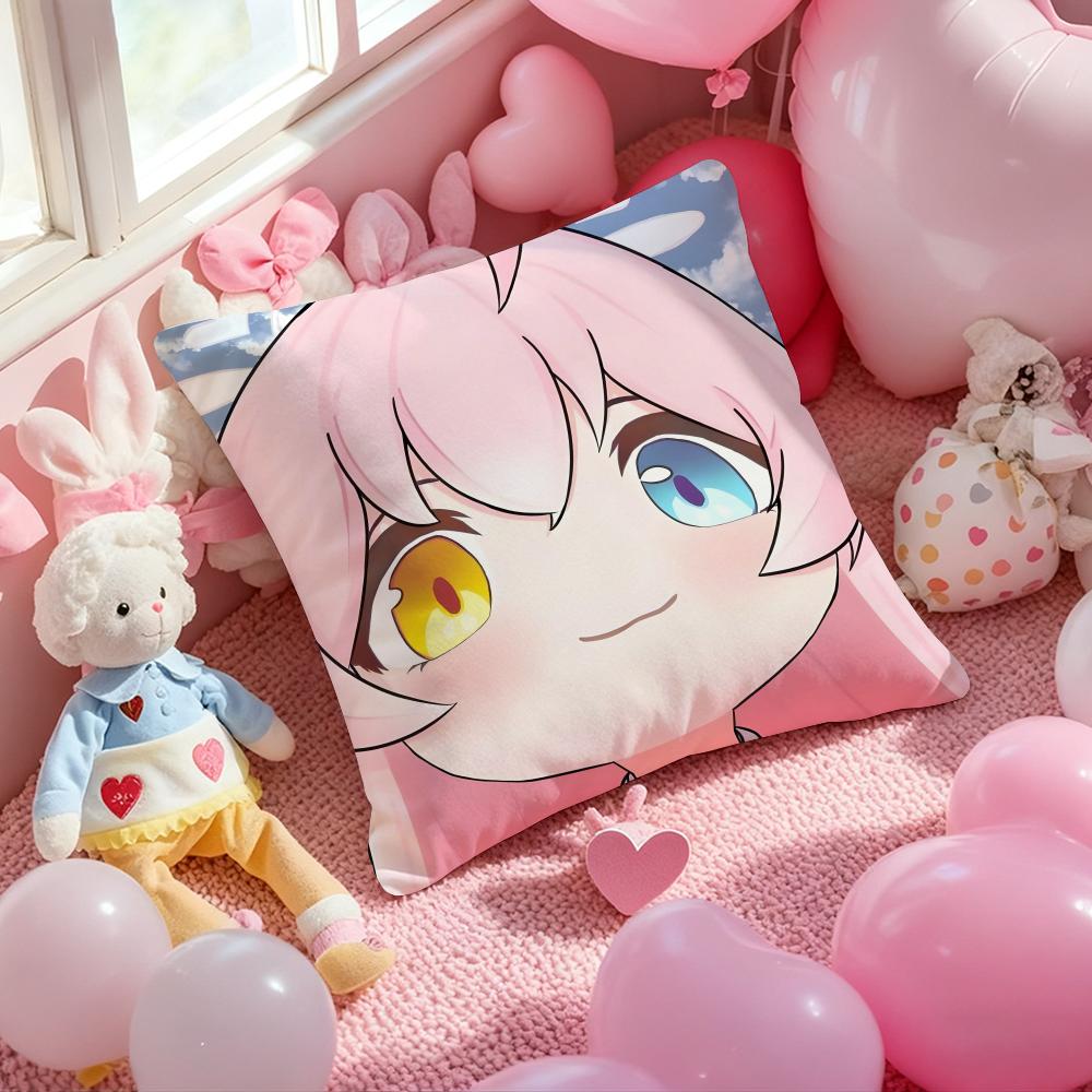 Anime Blue Archive Kawaii Girl Cushion Cover Pattern Printed Pillowcase for Living Room Sofa Cushion Cover & Bedroom Decor