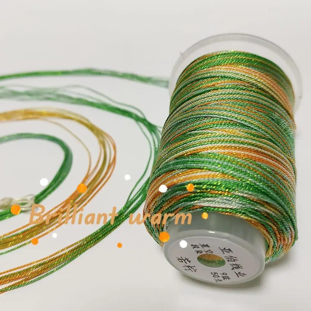 180 Meter/0,6 mm Regenbogenfarbenes Nähgarn, Farbverlauf Baumwollfaden für Armband, geflochtener Faden, Schmuckherstellung, Handarbeit