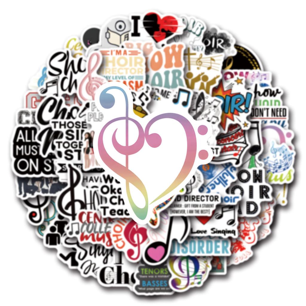 55 New Choir Graffiti Stickers Decorate Laptop Suitcase Mobile Phone DIY Waterproof Stickers