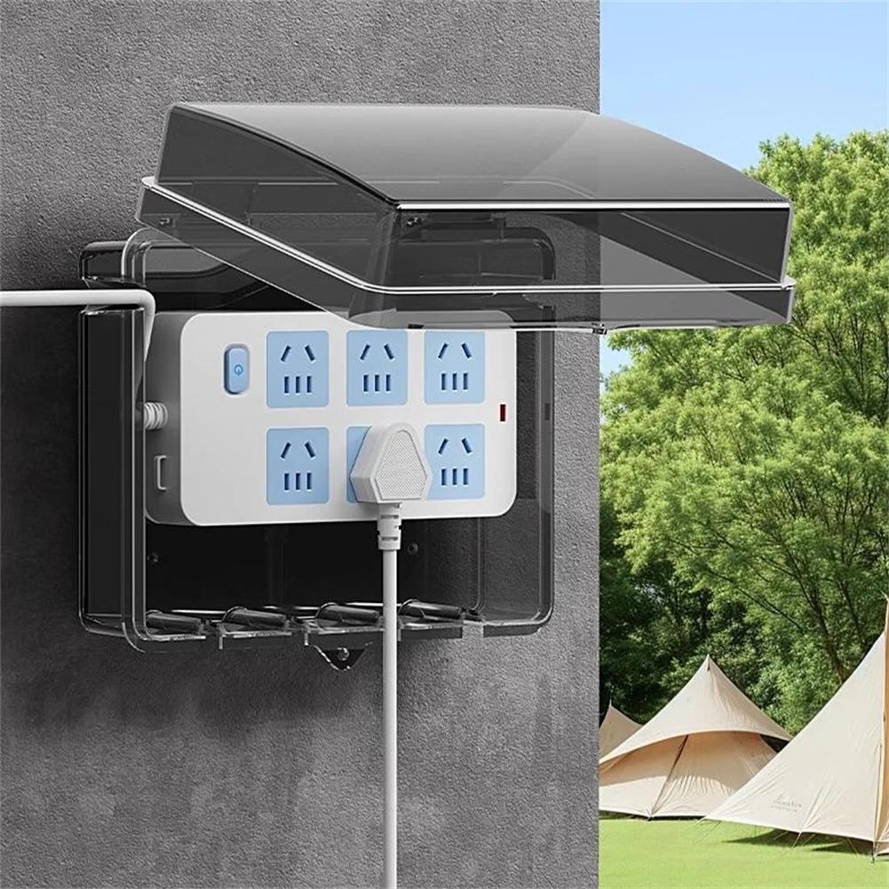 2026 New Waterproof Box Outdoor Electrical Extension Cord Box With 6 Output Hole For Safe Installation For Garden And Patio Safe