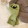New Autumn and Winter Knitted Wool Scarf for Women Korean Version Versatile Embroidered Dachshund Woolen Neck Scarf Thickened Warm Scarf