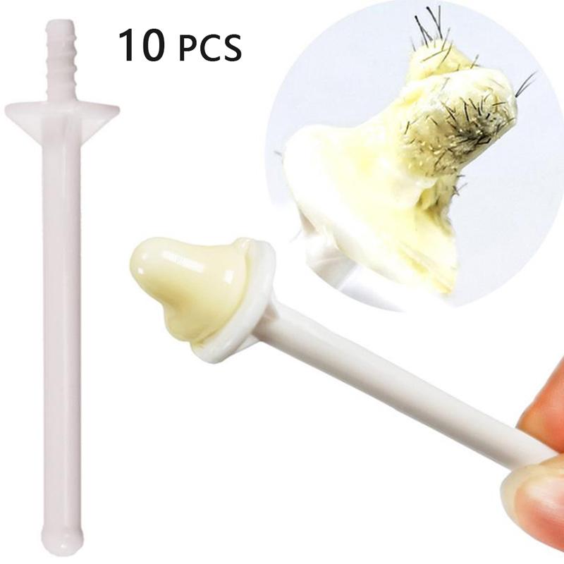 10Pcs Nose Ear Hair Removal Wax Kit For Men Women Nasal Waxing Stick Painless