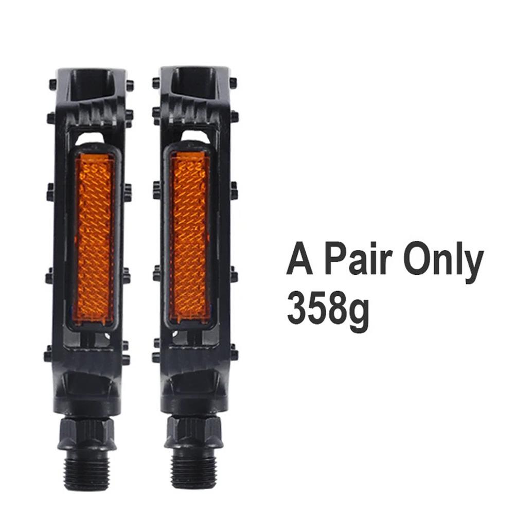 Plochá pedály na kolo s odrazkami, Pedály pro horské kolo, Široké platformové pedály Lehké hliníková slitina Příslušenství pro horské kolo, Silniční kolo