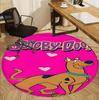 Scooby Pattern Round Rug, Indoor/Outdoor Mat, for Picnic, Gameroom, Bedroom, Office, Living Room, Home Decor Carpet, Birthday Gift