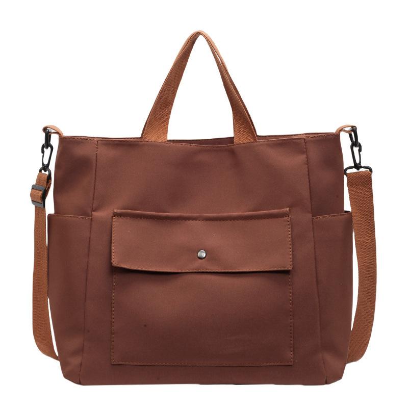 Large-capacity college students commuting bag for women 2025 new simple casual shoulder tote tote shopping bag