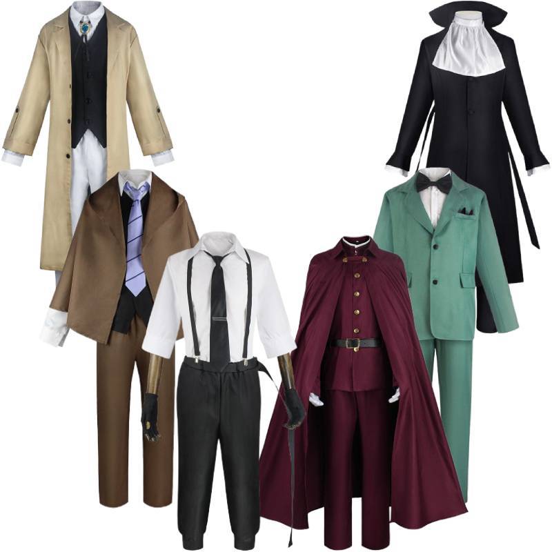 Bungo Stray Dogs Cosplay Costumes For Anime Fans With Cosplay Accessories For Role Play