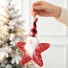 Cartoon Shining Star Christmas Pendant Cute Xmas Tree Pendant Party Supplies
