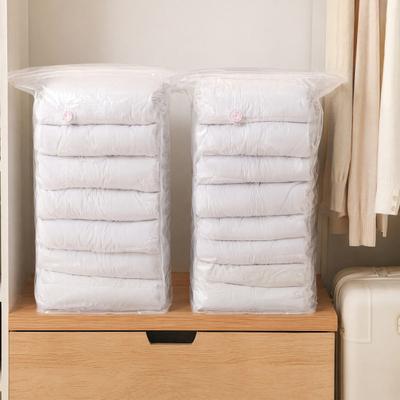 No Pump Vacuum Storage Bags, Durable Reusable Oversized Cube Design, Easy Compression Saves Space Compression Bag
