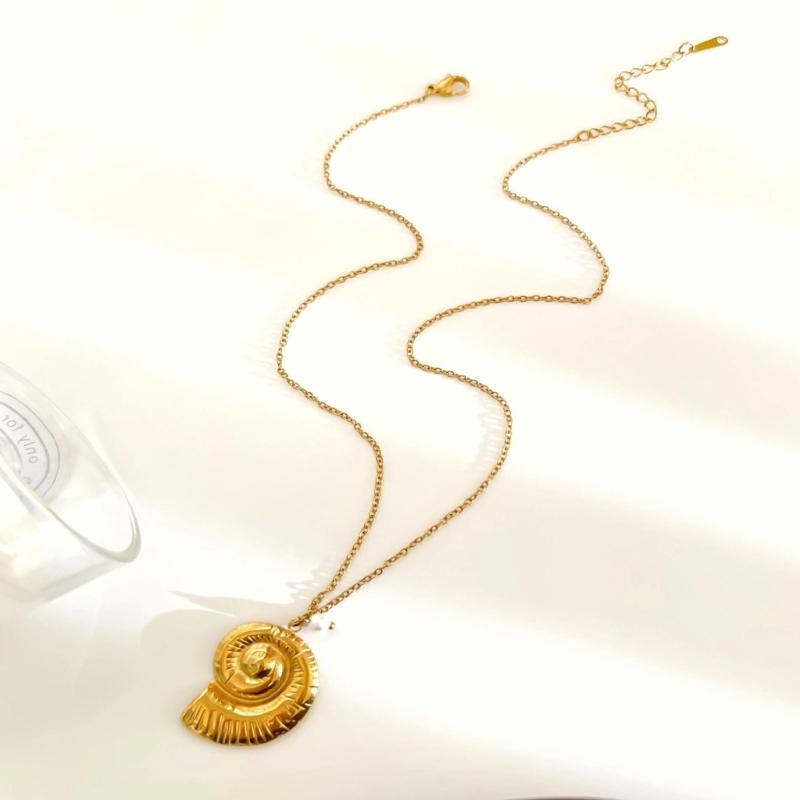 Strandinspiriertes Edelstahl-Halsketten-Set Mit Muschel/Fisch-Anhänger, Stapelbares Design Halskette Für Damen Tägliches Tragen