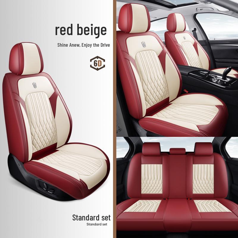 2025 Nappa Leather Universal Car Seat Cushion - All-Season, Full Surround, Thickened