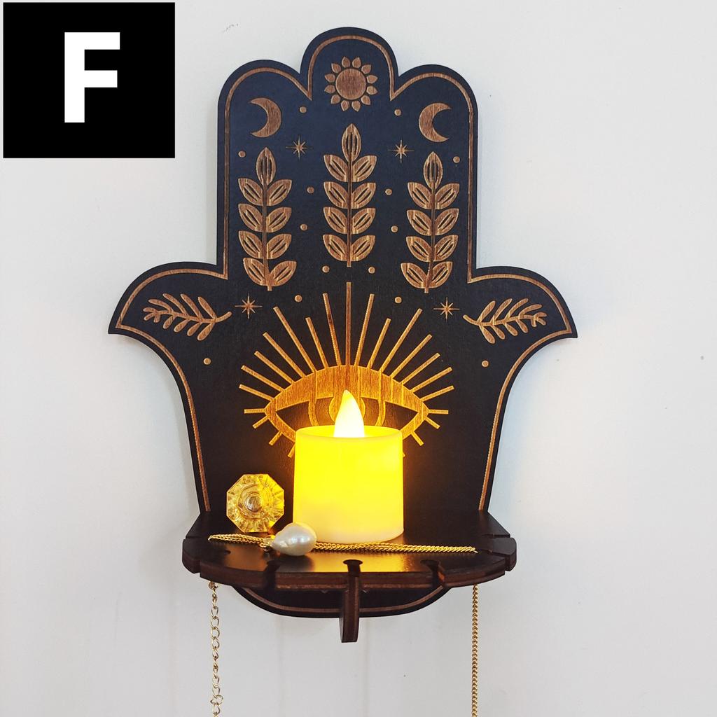 New Crystal Decorative Shelf Wooden Carving Pattern Handicraft Crystal Rack Home Candle Holder Decor Crystal Display Stand Craft