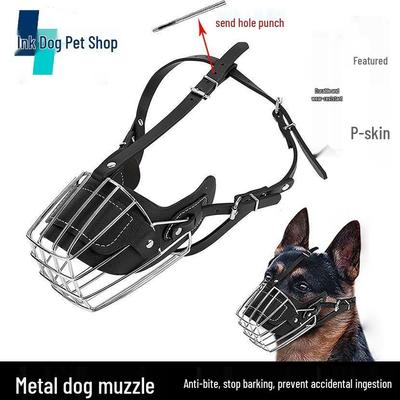 Focinheira Universal para Cães - Malinois, Doberman, Golden Retriever e Pastor Alemão - Anti-Mordida, Anti-Latido, Anti-Ingestão Cobertura de Boca.