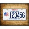 Custom New Hampshire License Plate 6x12 Inch Metal Tin Sign for Wall Home Garage Decor