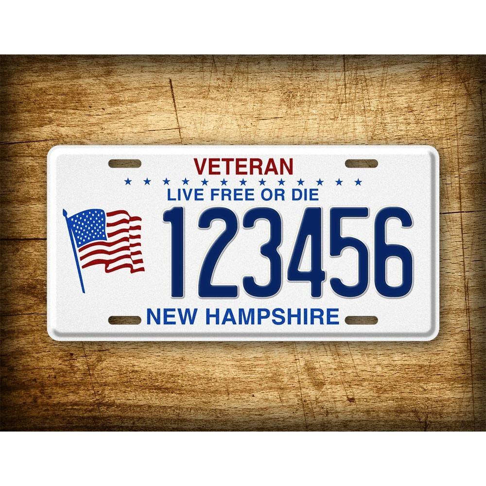 Custom New Hampshire License Plate 6x12 Inch Metal Tin Sign for Wall Home Garage Decor