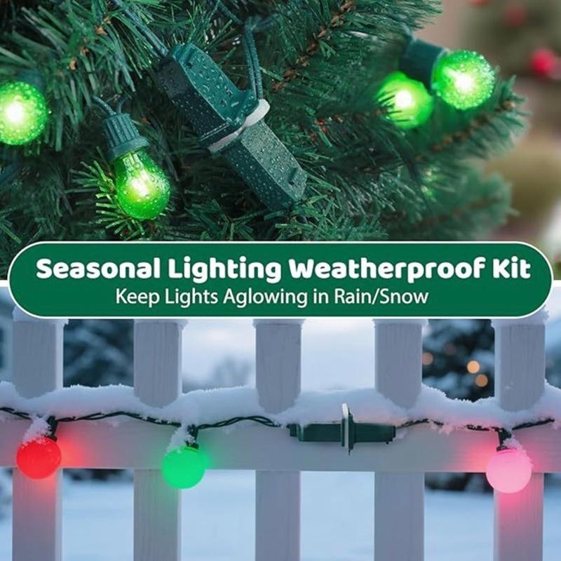 30Pcs Waterproof Silicone Gaskets Outdoor Extension Cord Outlet Gasket for Outdoor Christmas Light Installation