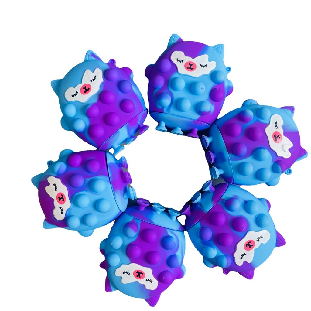 Zvířecí mačkací hračka 3D silikonová dekompresní kuličková hračka Dětská deratizace Pioneer Press Žralok Jednorožec s přísavkou