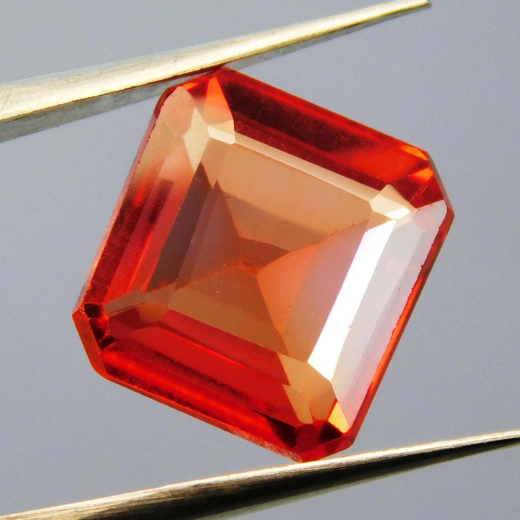 Sparkling Orange Sapphire 9.12 Ct Natural Square Cut Loose Gemstone