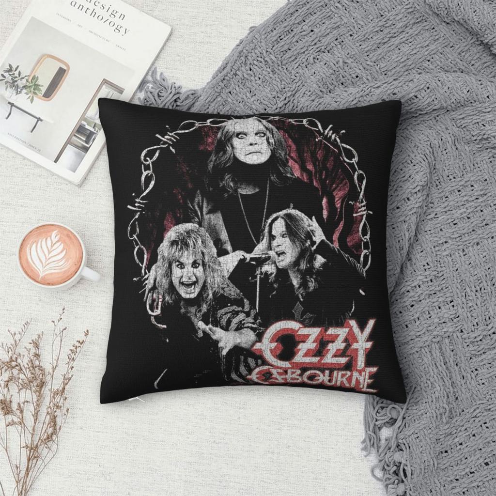 Ozzy Osbourne Pillowcase Printed Polyester Cushion Cover Decoration Throw Pillow Case Cover Sofa Square 45X45Cm