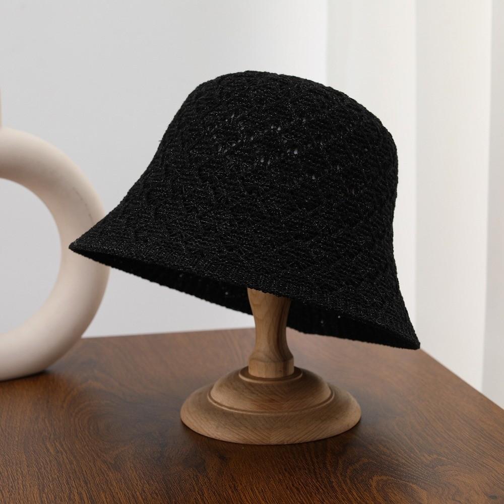 

Large Brim Bucket Hat Foldable Beach Cap High Quality Fisherman Caps Women Girls чёрный