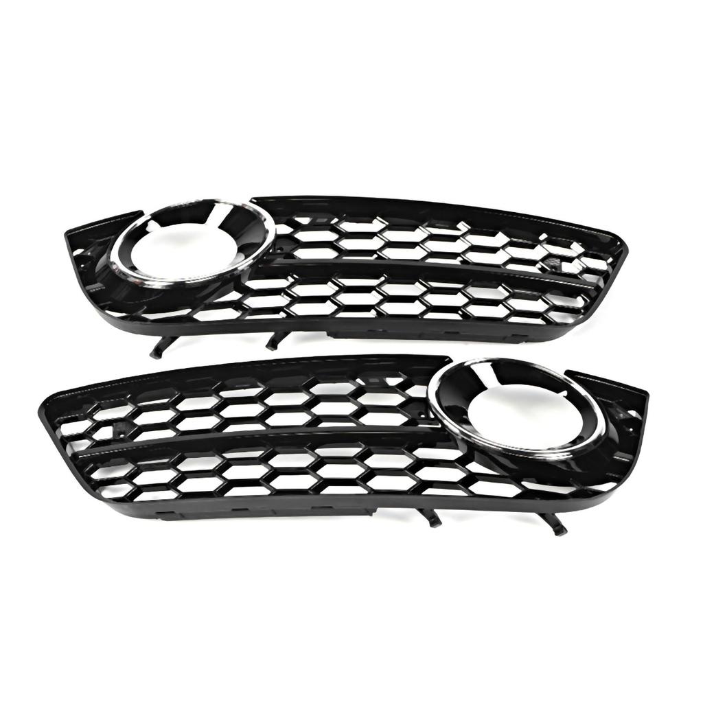 2Pcs Front Bumper Lower Fog Light Lamp Grilles Replacement Fit for A5 08‑11