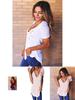 Neu Damen Shirt Bluse Casual Tunika Kurzarm Sommer V-ausschnitt T-shirts Top For Effortless Versatile Style
