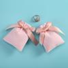 10pcs Pink Velvet Ribbon Bag Drawstring Bags Earrings Rings Necklace Bracelet Birthday Wedding Christmas Gift Storage Pouches
