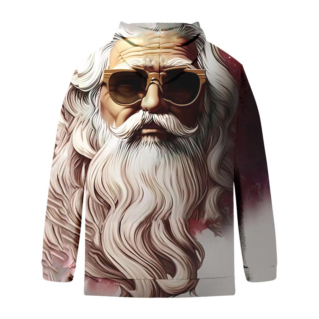 Pánská mikina s potiskem na zádech Módní mikina s kapucí Zimní top Chlapecké mikiny Módní