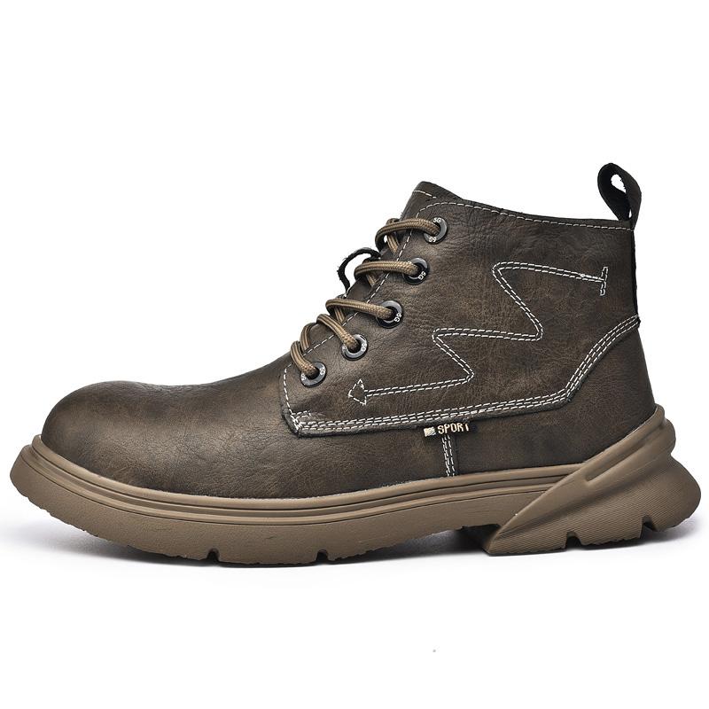 

Мужская новая кожаная спортивная обувь на открытом воздухе, повседневная обувь, деловые кожаные ботинки 38