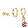 Triple Diamond Wear Earrings Earrings Earrings Set 3 Earrings Set