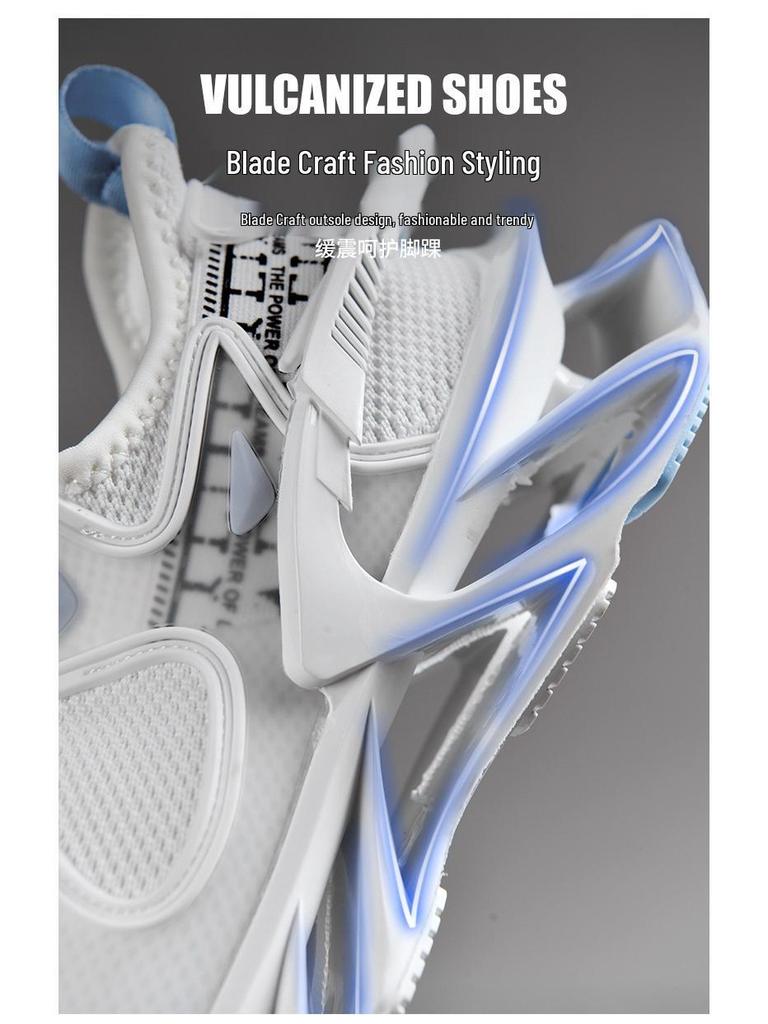 Men's Spring/Summer Blade Sole Sneakers - Trendy, High-Quality, Shock-Absorbing, Mesh Casual Running Shoes