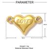 5pcs/Lot Cute Love Heart Stainless Steel DIY Earrings Charms Bow Knot Star Moon Necklace Pendants Women's Eye Cross Jewelry