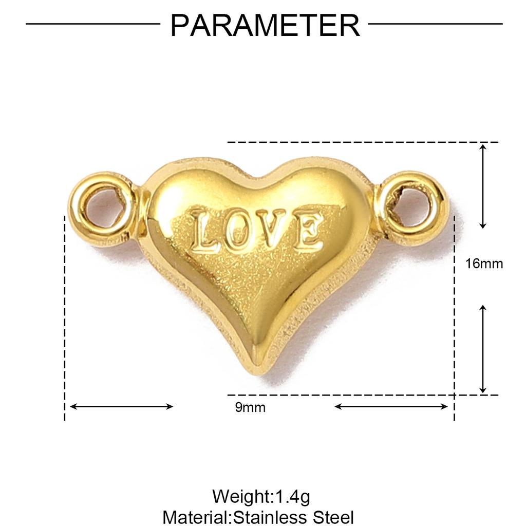 5pcs/Lot Cute Love Heart Stainless Steel DIY Earrings Charms Bow Knot Star Moon Necklace Pendants Women's Eye Cross Jewelry