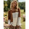 Europe America Women's T-shirt Fashion Floral Print Pullover Comfortable Women Long Sleeve T-shirt Outdoor Oversized Tees Top