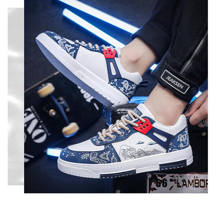 Spring 2025 New Breathable White Shoes for Men's Sports and Leisure Shoes