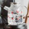 1,8 l 1 l Teekannenset im japanischen Stil mit süßen Erdbeeren, Glaskrug für kalte und heiße Getränke, Trinkgeschirr für Zuhause und das Büro, Teetasse, Teekannen-Set