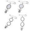 Wedding Bouquet Photo Charm Diy Pin Making Wedding Charm Oval Aluminum Sheet Photo Frame Brooch Pendant