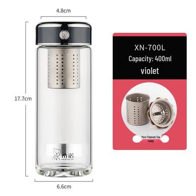 Double Wall Glass Tea Infuser Bottle