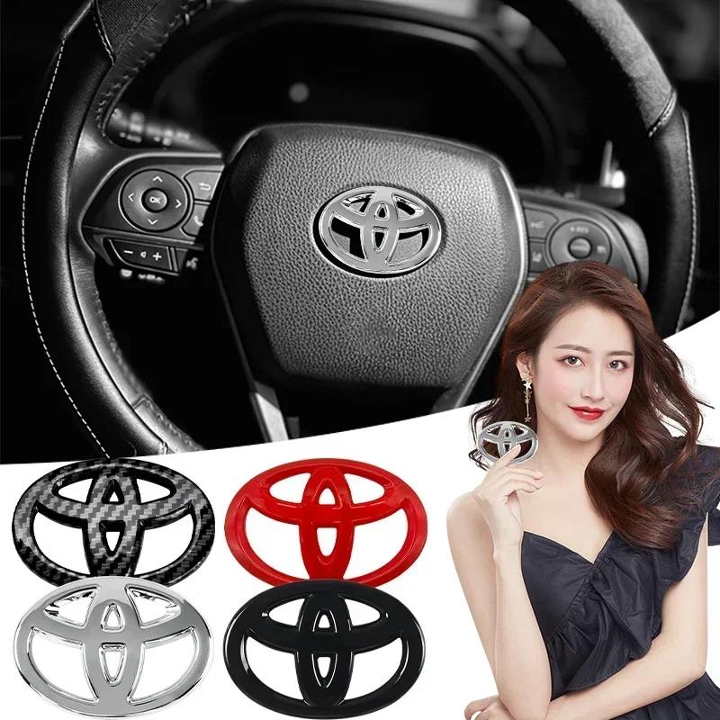 1Pcs Car Steering Wheel Decoration Sticker Badge Auto Styling For Toyota TRD Camry 40 Corolla Auris Yaris Rav4 CHR Decorate