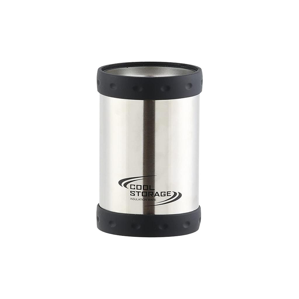 Pearl Metal Cooler Can Holder Double Wall Vacuum Cool Cover, Cooler/Tumbler, 350ml, Insulated, Black, Storage, D-6740