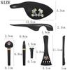 IRIN Violine Feinabstimmer Saitenhalter-Set Ebenholz Kinnhalter Saitenhalter-Stimmer Saitenhalter-Schaft Saitenhalter-Nagel für 4/4 3/4 Violine Teile