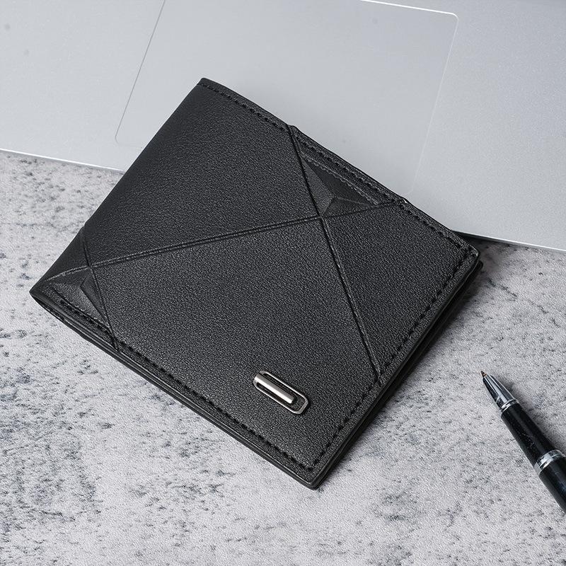 Men's Slim Trifold Wallet with Multiple Card Slots - Casual and Stylish