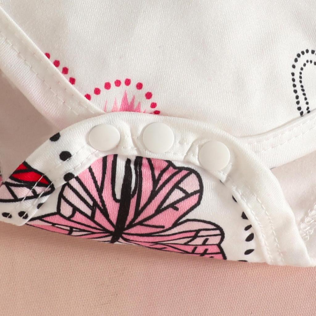Summer Baby Girl Dress Set: Butterfly Heart Romper, Corduroy Suspender Skirt & Hairband
