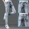 Calça Jeans Masculina Primavera Pés Calças Slim Stretch Casual Calças Longas Calças Masculinas