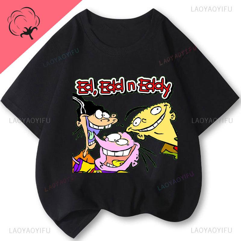 Ed Edd  Eddy Boy Shirt  Aesthetic Cartoon Characters Fan Clothes Kawaii Comic Casual Funny Girl Printed Tee Cotton Unisex Top
