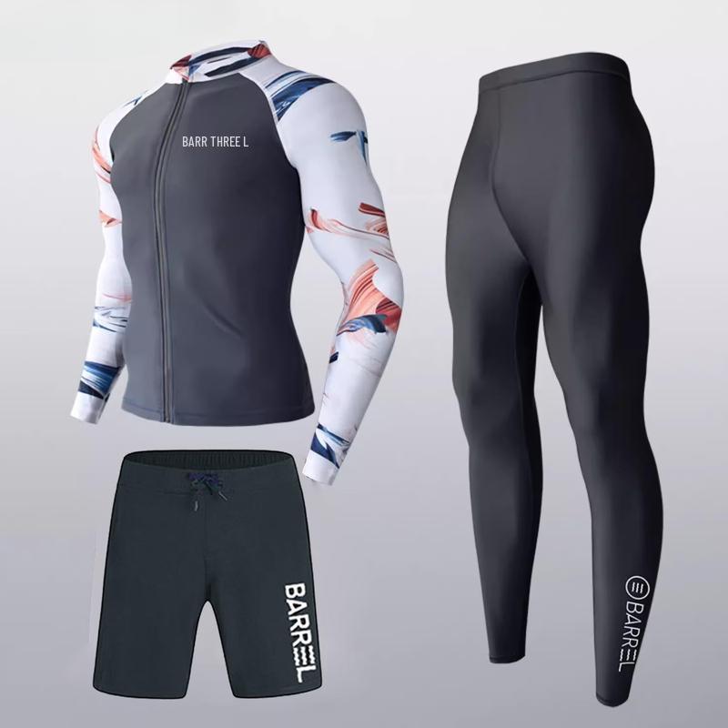 Men's Full Body Rash Guard Swimsuit Set