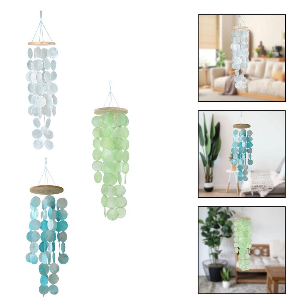 Concha Pieces of Wind Fields Multifunctional Crafts with Hanging Strings 4.7x17.7 Inches for
