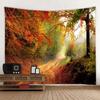 Primitive Forest Wooden Bridge Wall Hanging Office Living Room Tapestry Home Wall Decoration Tapestry