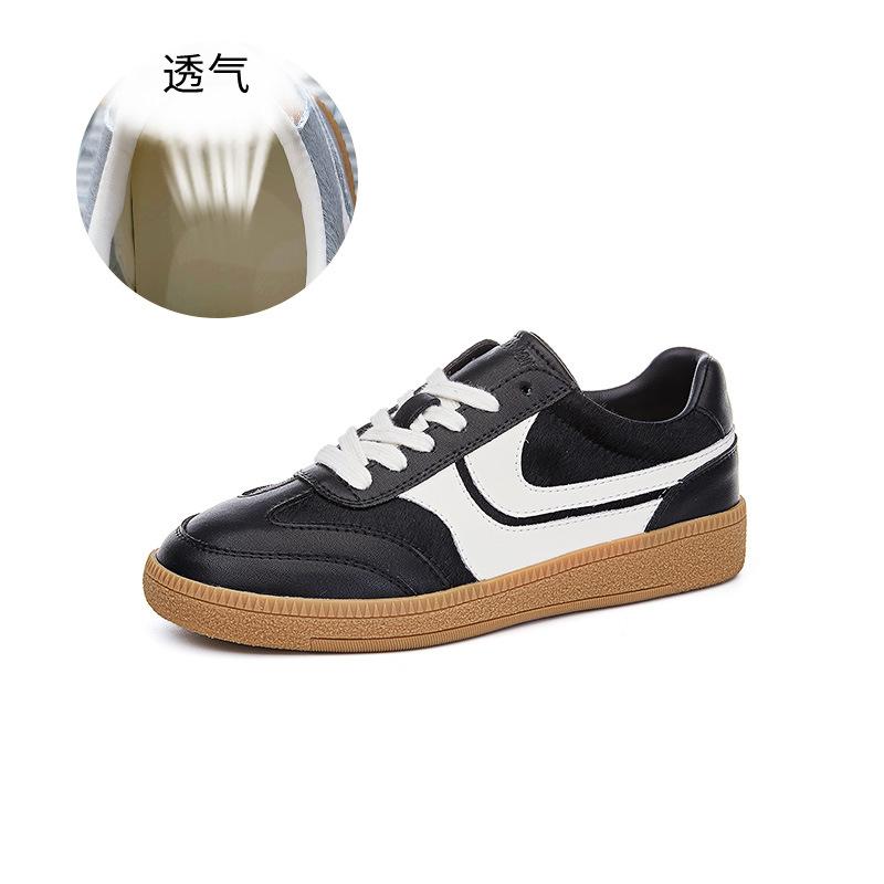 Genuine Leather Horsehair German Training Shoes for Women, Spring 2025 New Sports Women's Shoes, Flat Forrest Forrest Shoes, Casual Versatile Shoes